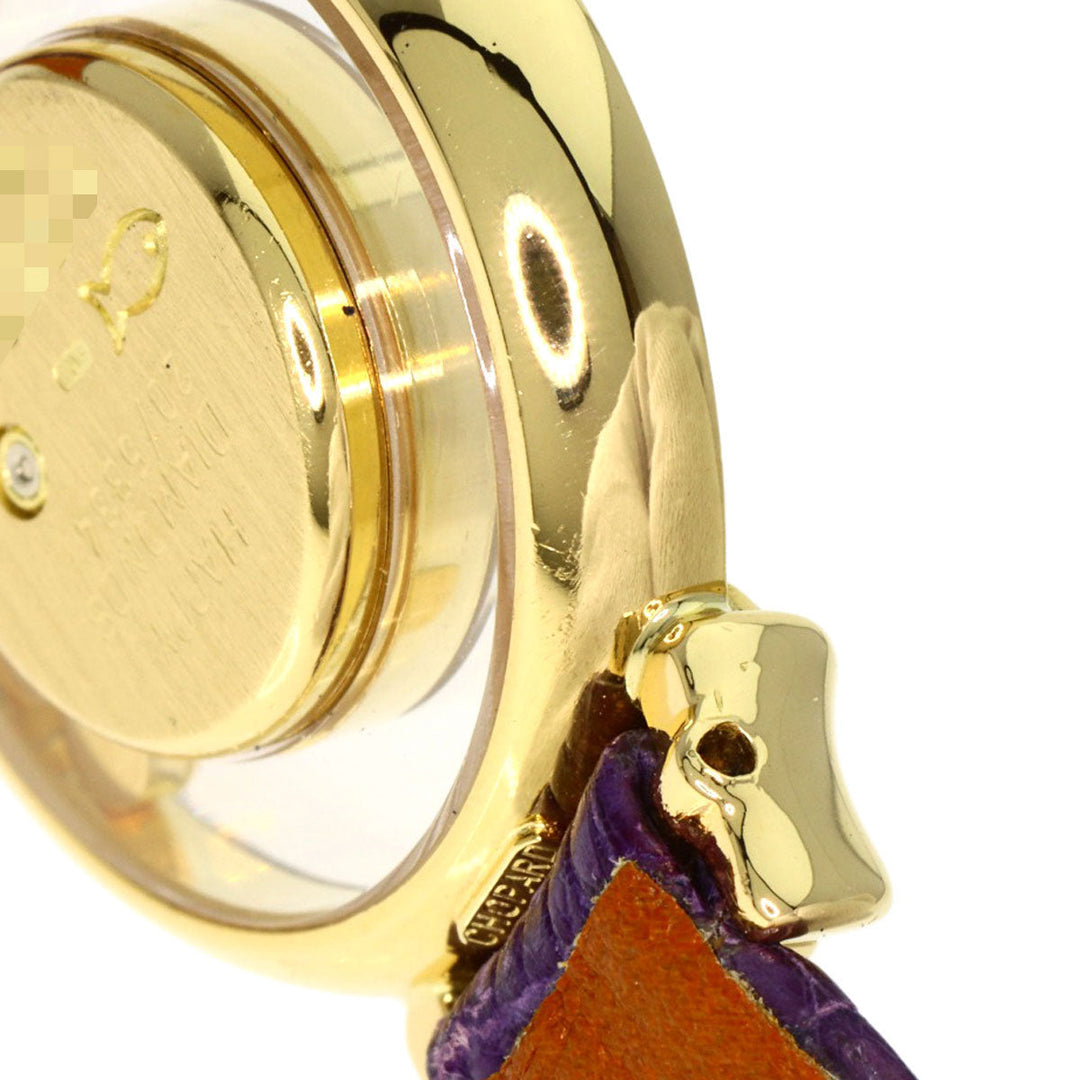 Chopard Watches Quartz 20/5334 K18YG, leather gold Happy Diamond Ribbon Manufacturer Complete gold dial Women Used Authentic