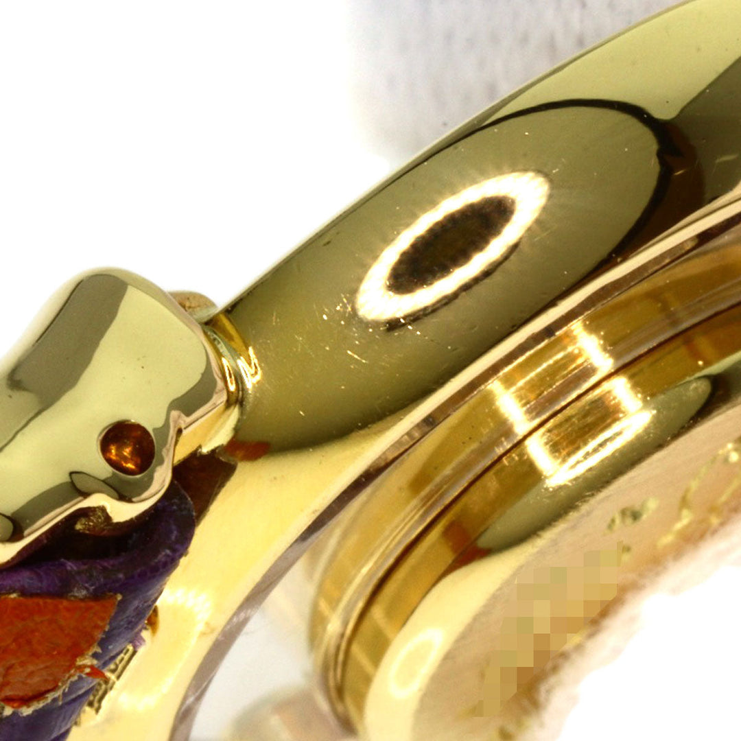 Chopard Watches Quartz 20/5334 K18YG, leather gold Happy Diamond Ribbon Manufacturer Complete gold dial Women Used Authentic