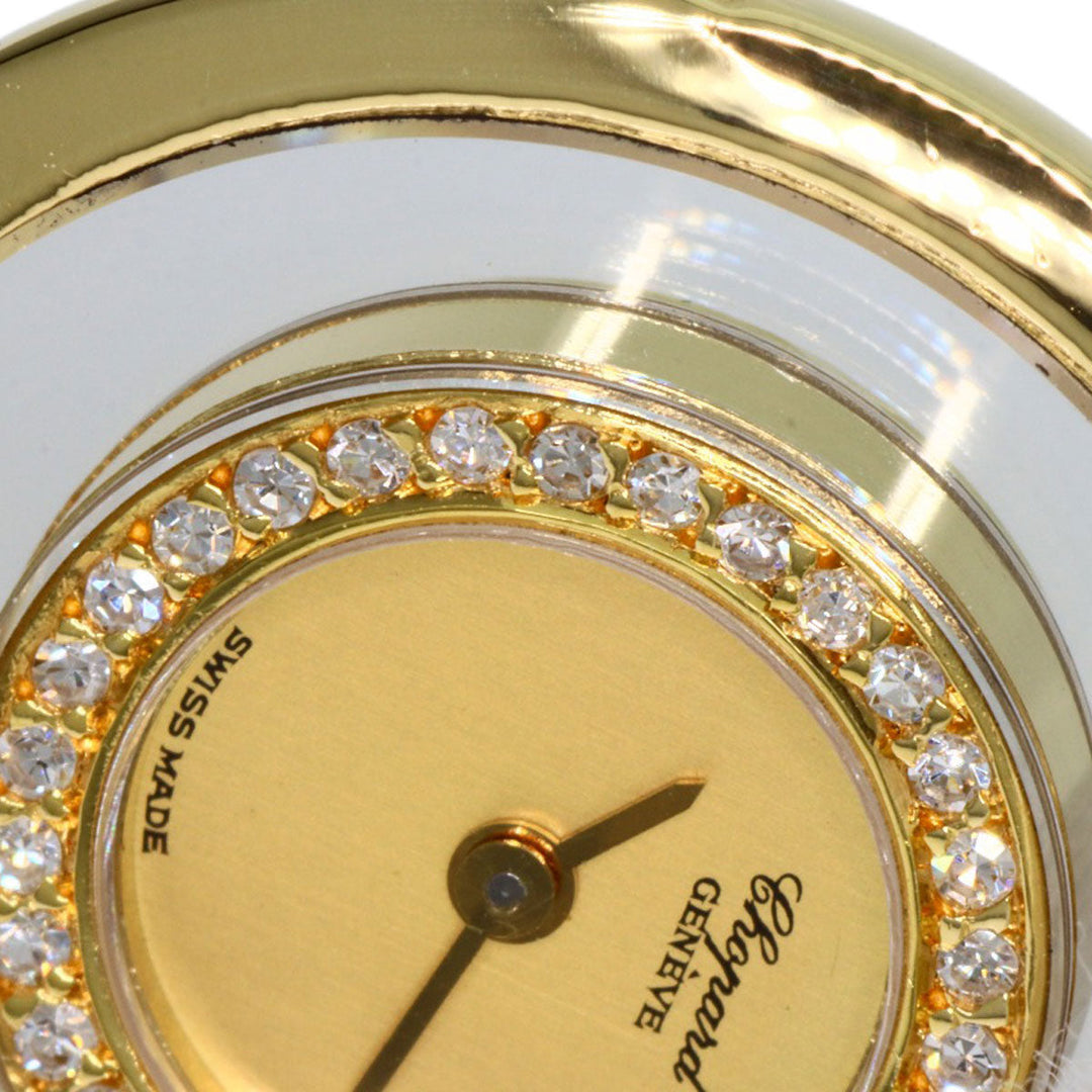 Chopard Watches Quartz 20/5334 K18YG, leather gold Happy Diamond Ribbon Manufacturer Complete gold dial Women Used Authentic