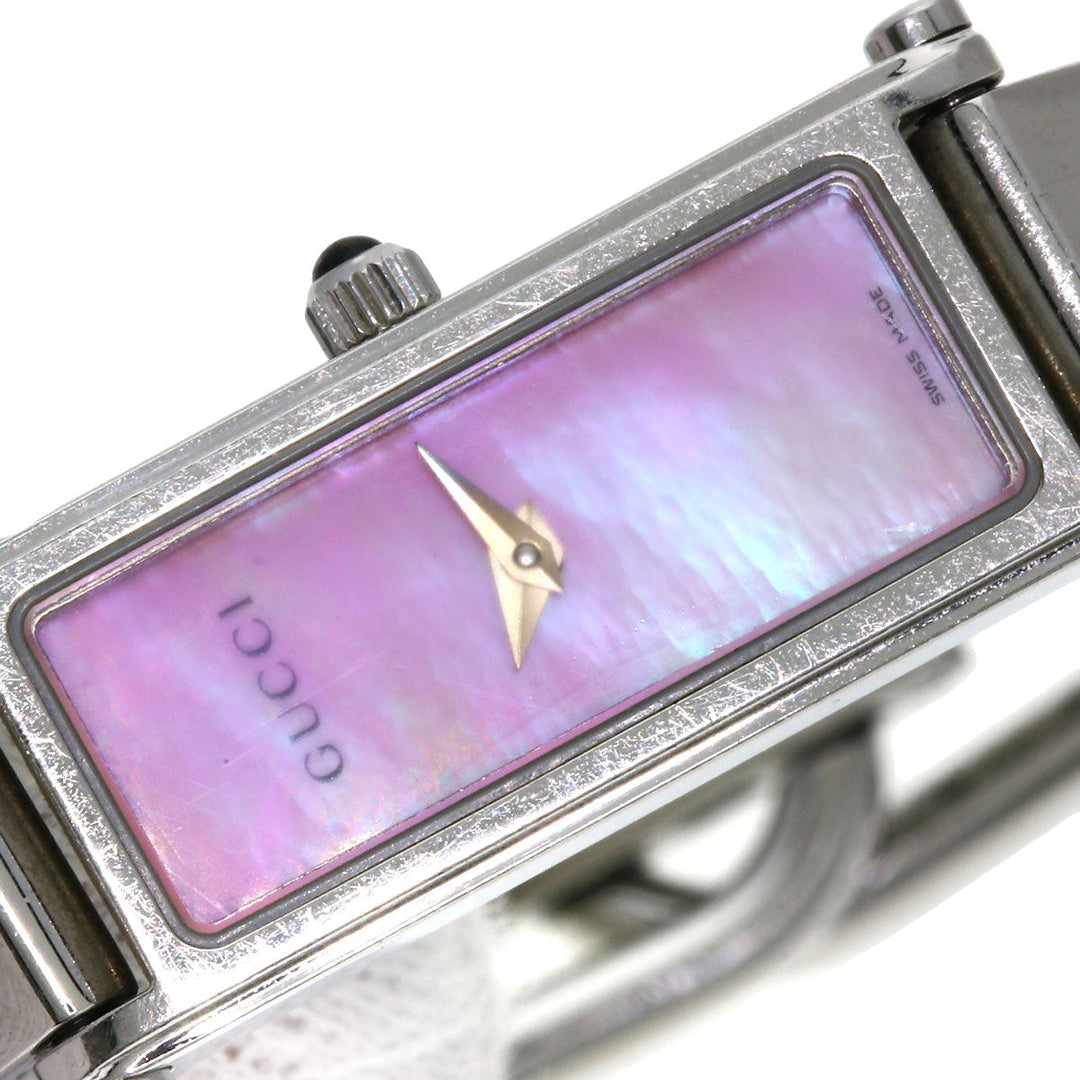 GUCCI Watches Quartz Stainless Steel Silver 1500L Pink shell dial