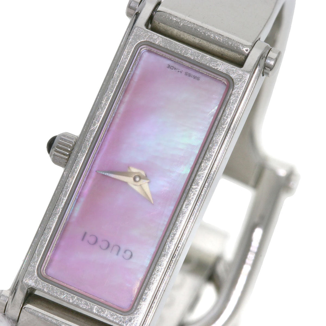 GUCCI Watches Quartz Stainless Steel Silver 1500L Pink shell dial