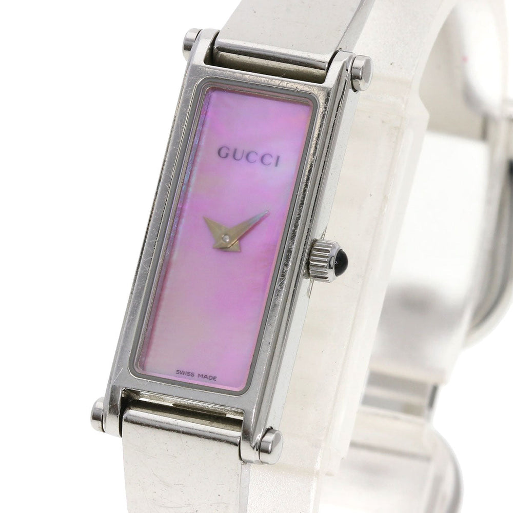 GUCCI Watches Quartz Stainless Steel Silver 1500L Pink shell dial