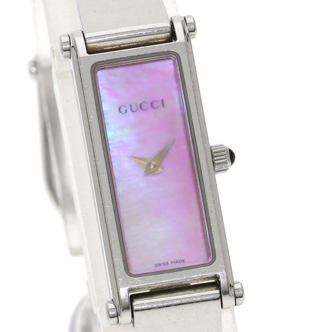 GUCCI Watches Quartz Stainless Steel Silver 1500L Pink shell dial