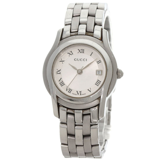 GUCCI Watches Quartz 5500L Stainless Steel Silver Round face Silver dial