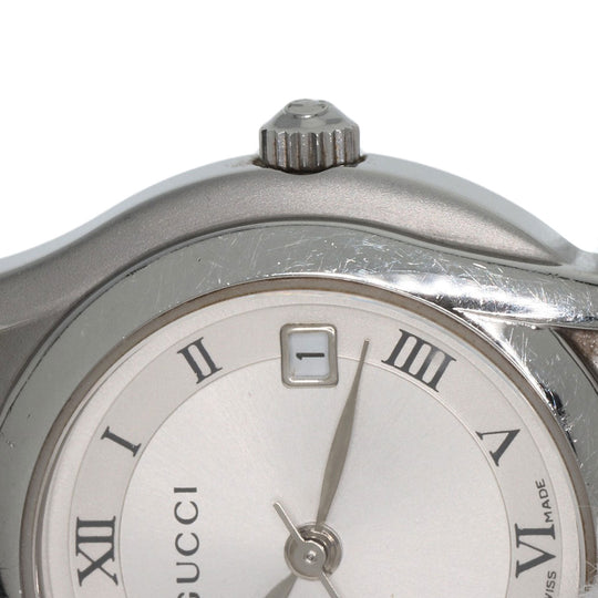 GUCCI Watches Quartz 5500L Stainless Steel Silver Round face Silver dial