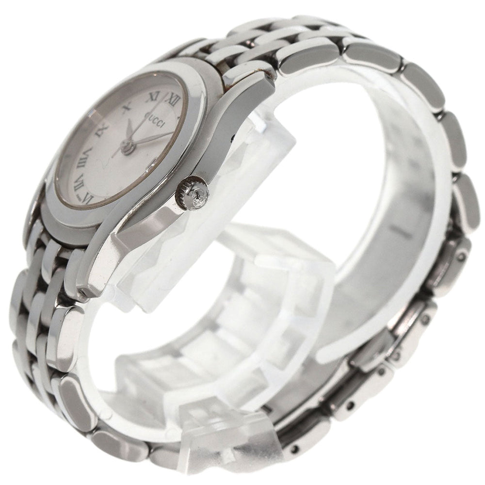 GUCCI Watches Quartz 5500L Stainless Steel Silver Round face Silver dial