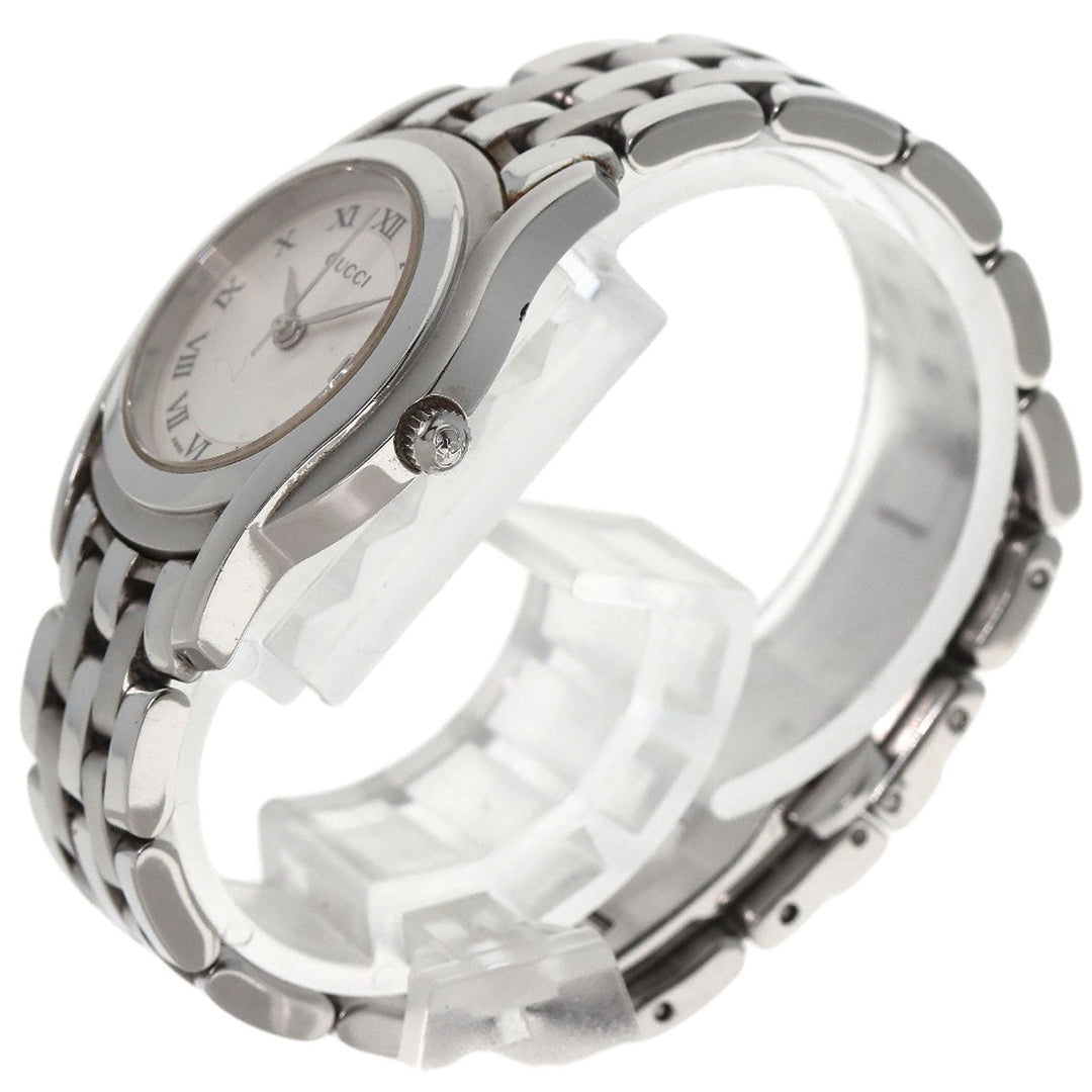 GUCCI Watches Quartz 5500L Stainless Steel Silver Round face Silver dial