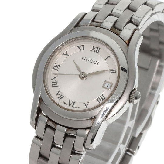 GUCCI Watches Quartz 5500L Stainless Steel Silver Round face Silver dial