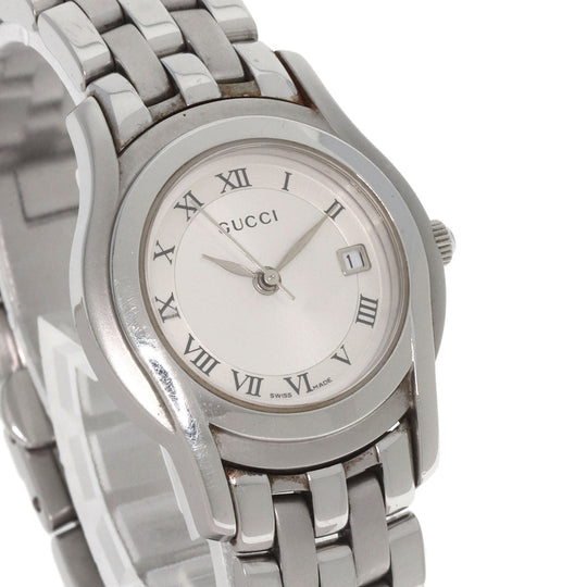 GUCCI Watches Quartz 5500L Stainless Steel Silver Round face Silver dial