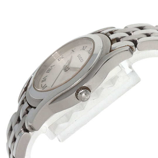 GUCCI Watches Quartz 5500L Stainless Steel Silver Round face Silver dial