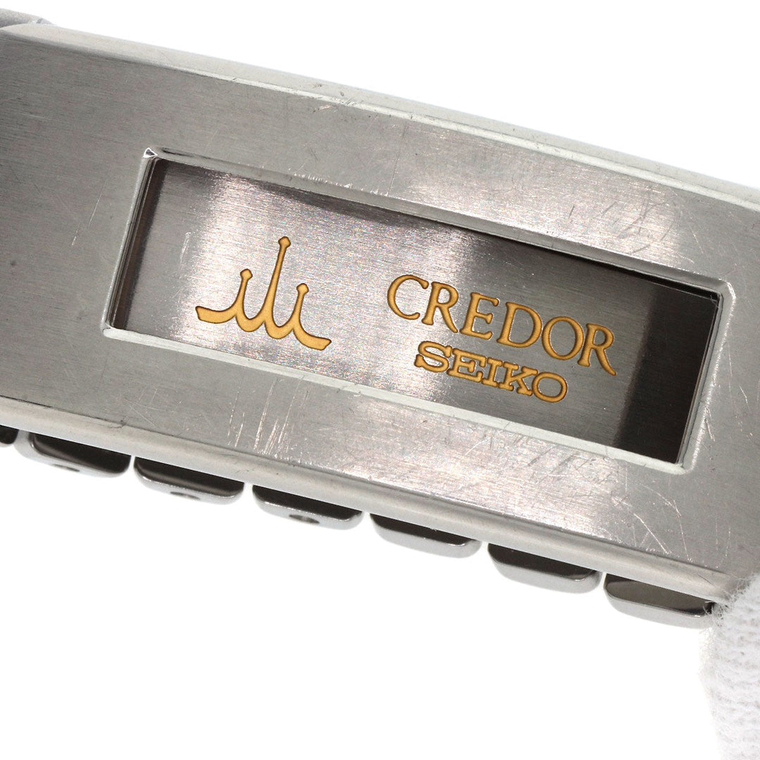 SEIKO Watches Quartz 9581-6040 Stainless Steel , SSxK18YG Silver CREDOR Pacificique Silver dial mens Used Authentic