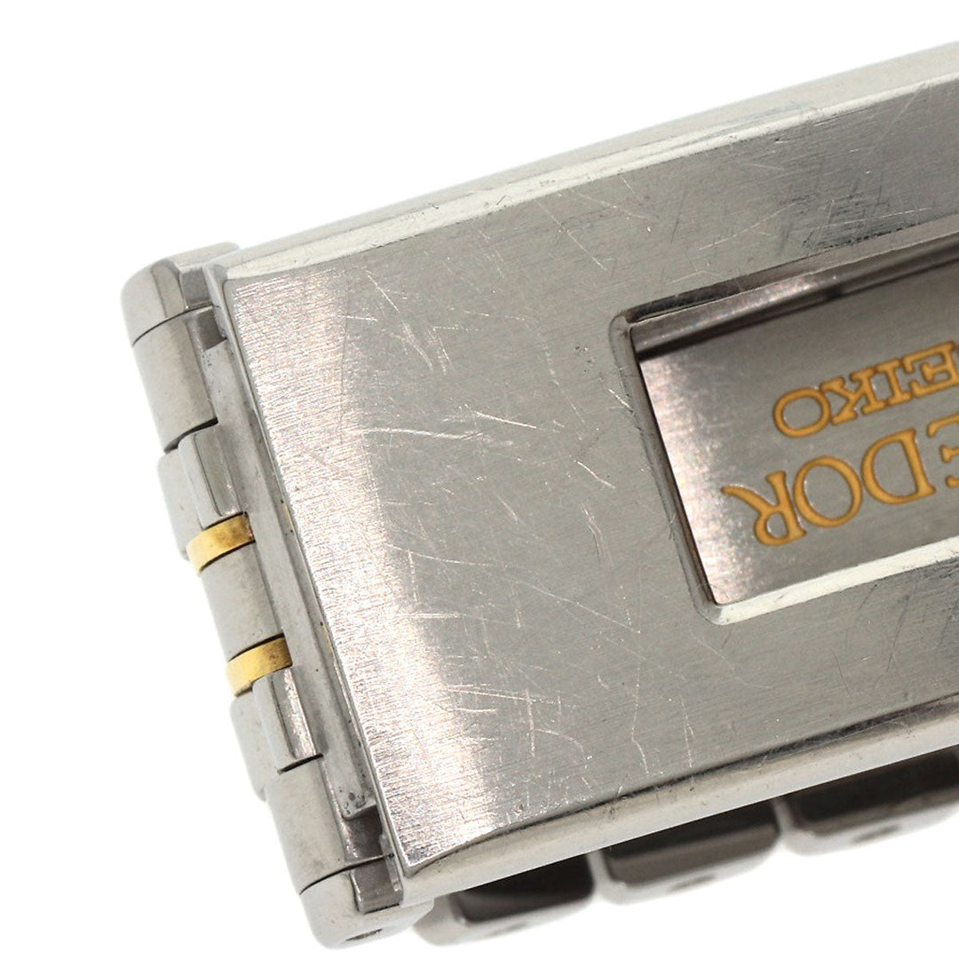 SEIKO Watches Quartz 9581-6040 Stainless Steel , SSxK18YG Silver CREDOR Pacificique Silver dial mens Used Authentic