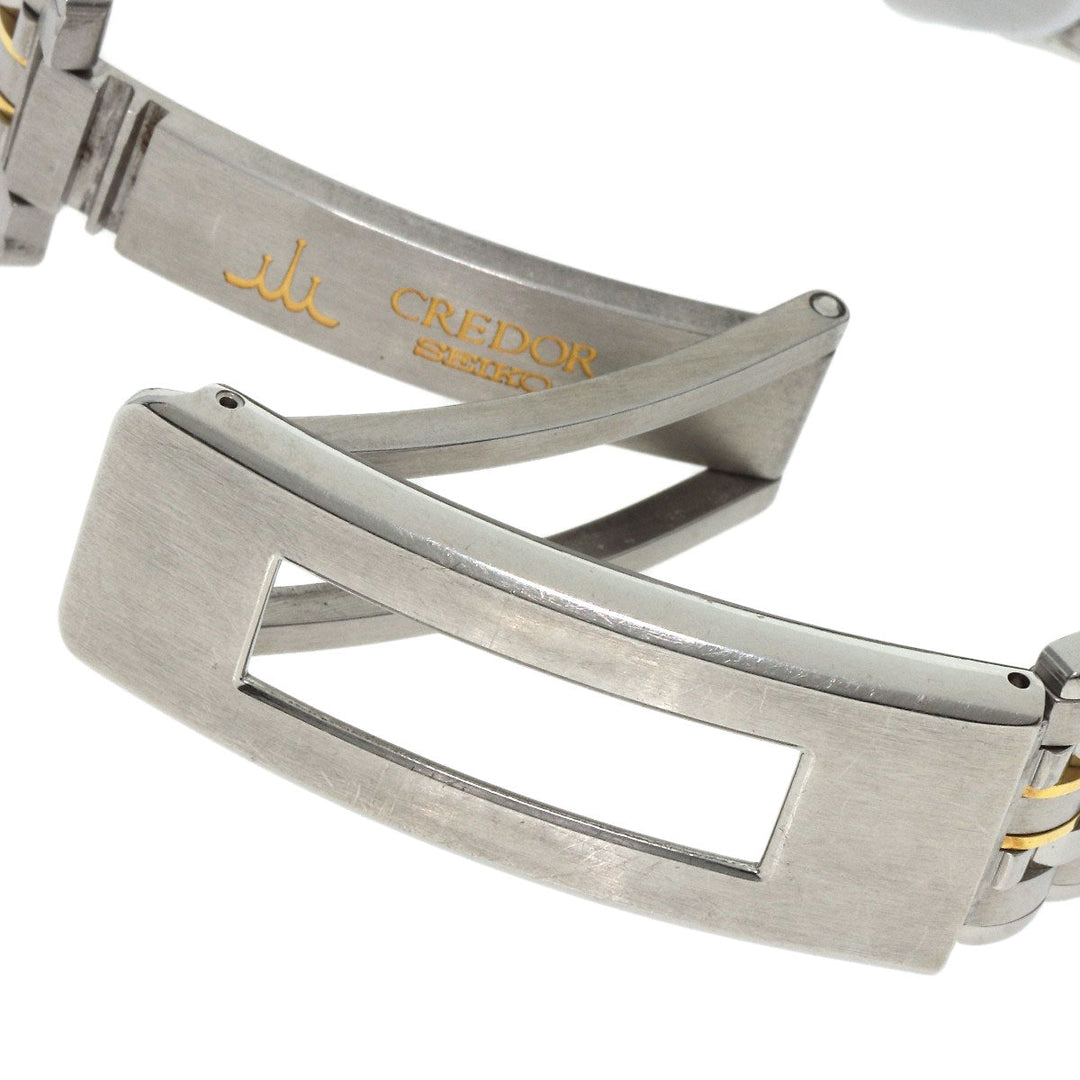 SEIKO Watches Quartz 9581-6040 Stainless Steel , SSxK18YG Silver CREDOR Pacificique Silver dial mens Used Authentic