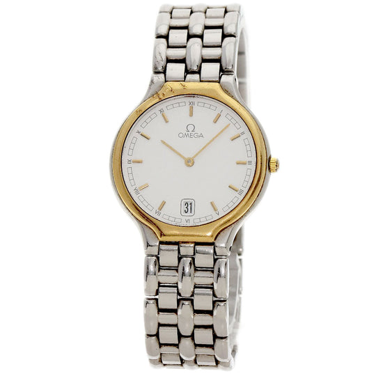 OMEGA Watches Quartz 196.0316 Stainless Steel , Stainless Steel , K18YG gold De Ville Symbol Date white dial mens Used Authentic