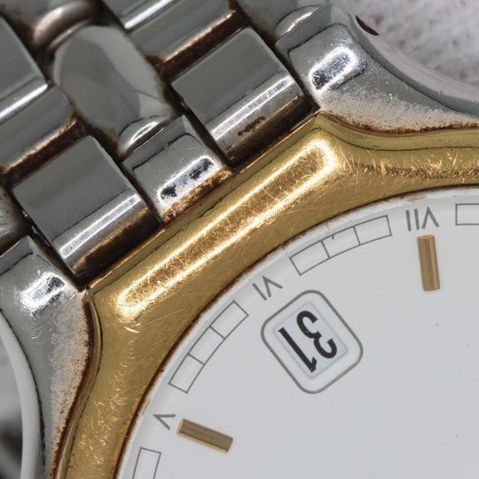 OMEGA Watches Quartz 196.0316 Stainless Steel , Stainless Steel , K18YG gold De Ville Symbol Date white dial mens Used Authentic