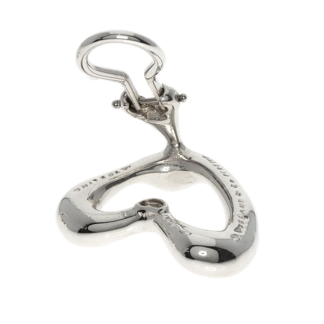 TIFFANY&Co. Earring SV Silver Open heart Women Used Authentic