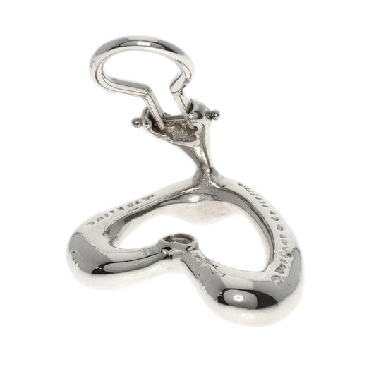 TIFFANY&Co. Earring SV Silver Open heart Women Used Authentic