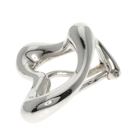 TIFFANY&Co. Earring SV Silver Open heart Women Used Authentic
