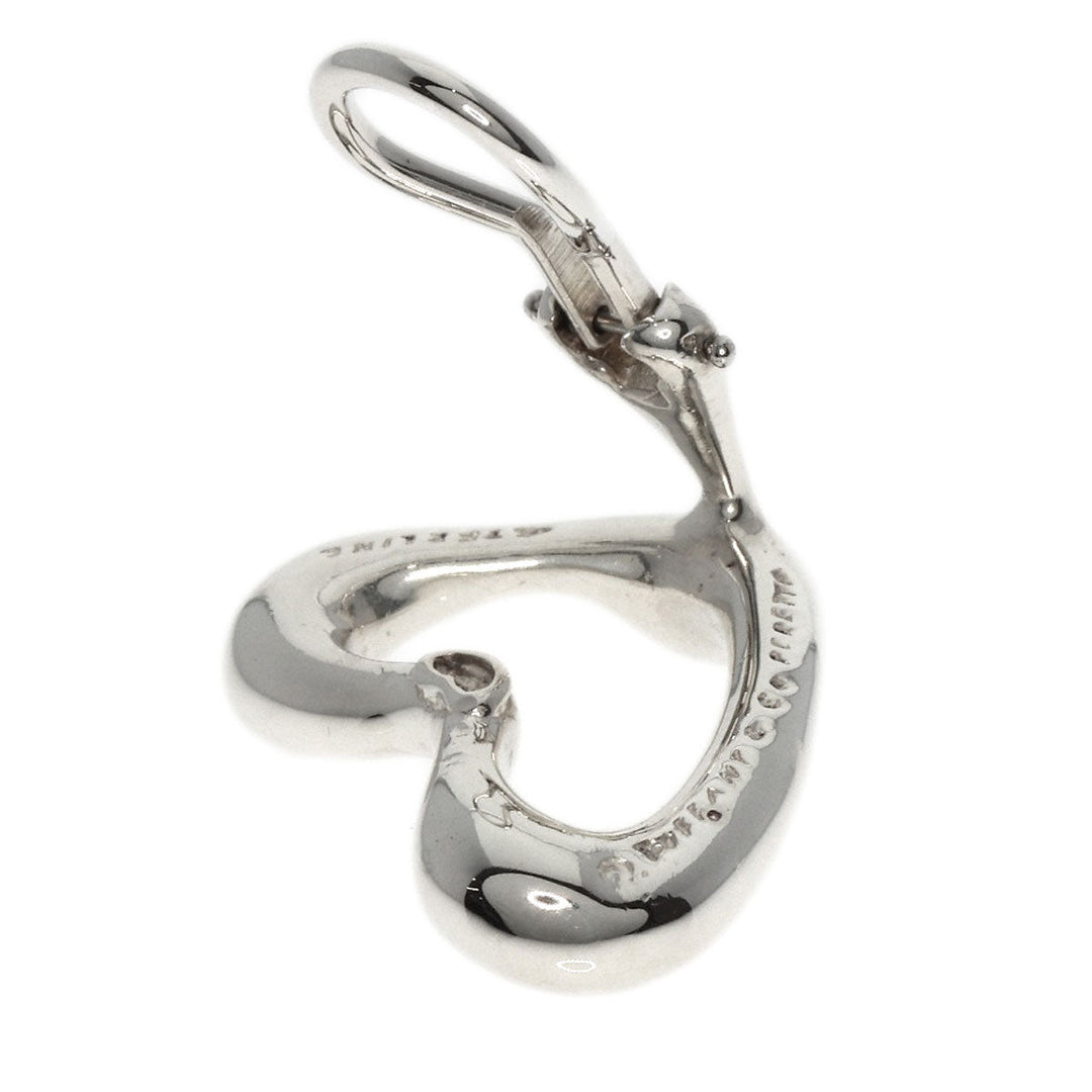 TIFFANY&Co. Earring SV Silver Open heart Women Used Authentic