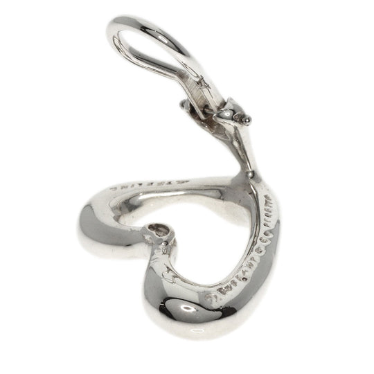 TIFFANY&Co. Earring SV Silver Open heart Women Used Authentic