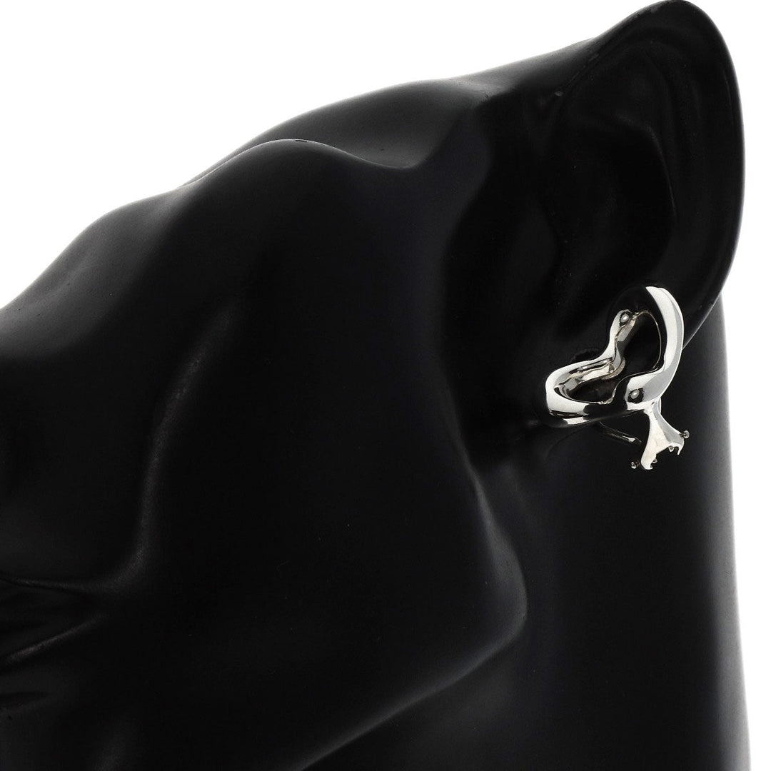 TIFFANY&Co. Earring SV Silver Open heart Women Used Authentic