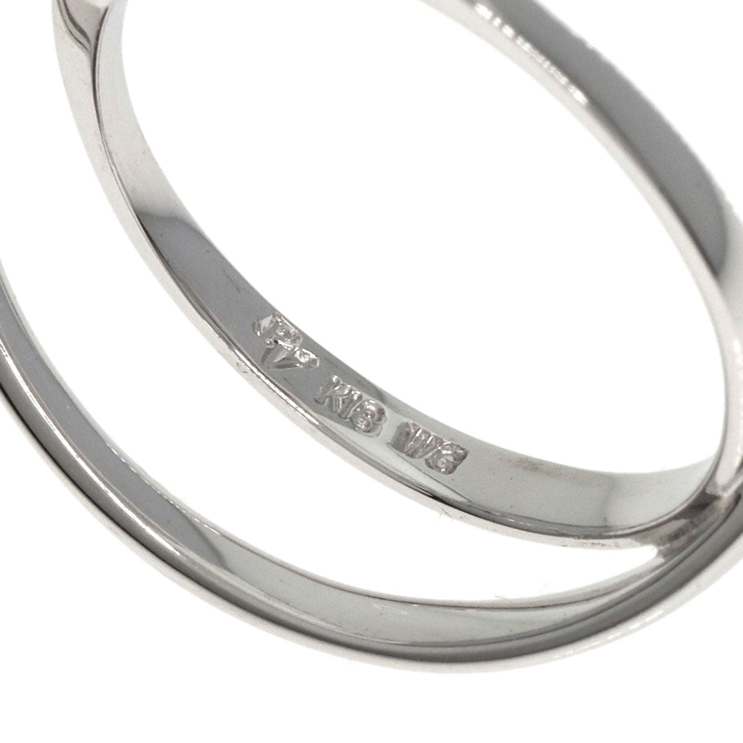 Ponte Vecchio Ring K18WG Silver Black diamond diamond Women Used Authentic