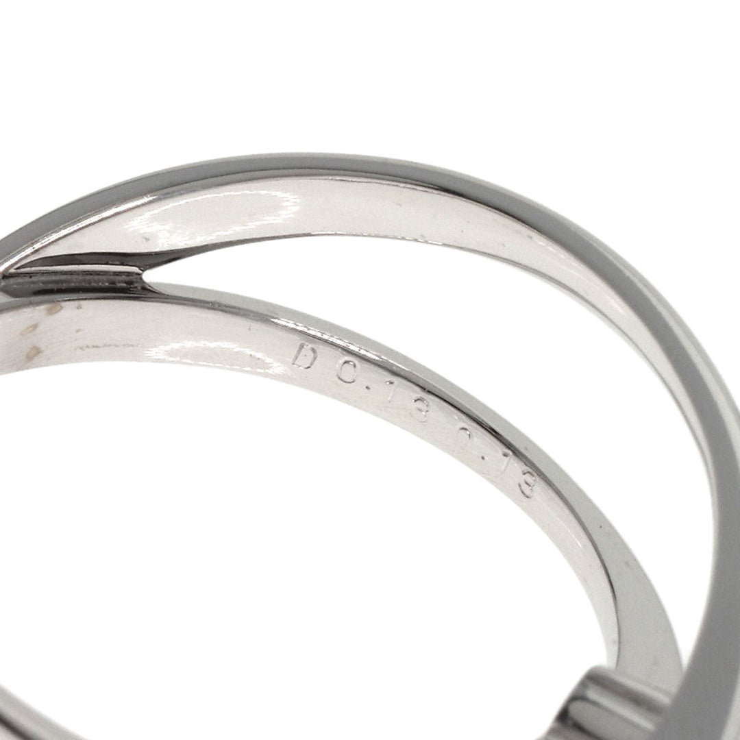 Ponte Vecchio Ring K18WG Silver Black diamond diamond Women Used Authentic
