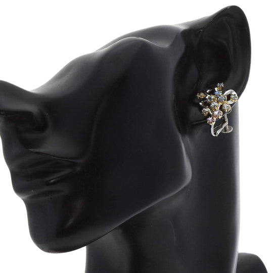 JUNE Earring 18K Yellow Gold Silver sapphire