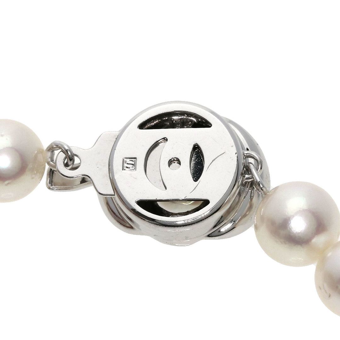 TASAKI Necklace SV Silver Akoya Pearl Pearl Earring Set Women Used Authentic