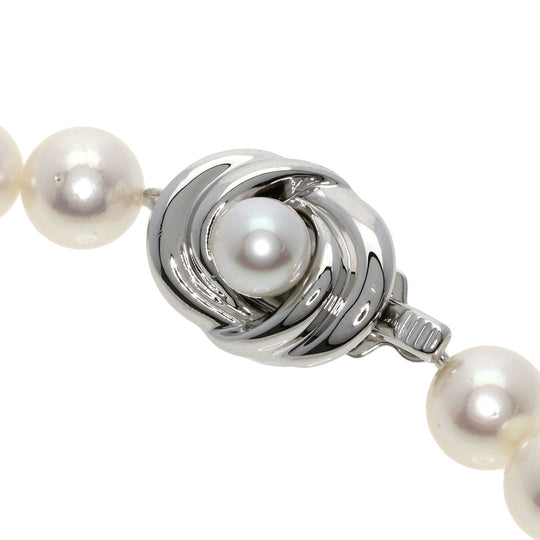 TASAKI Necklace SV Silver Akoya Pearl Pearl Earring Set Women Used Authentic