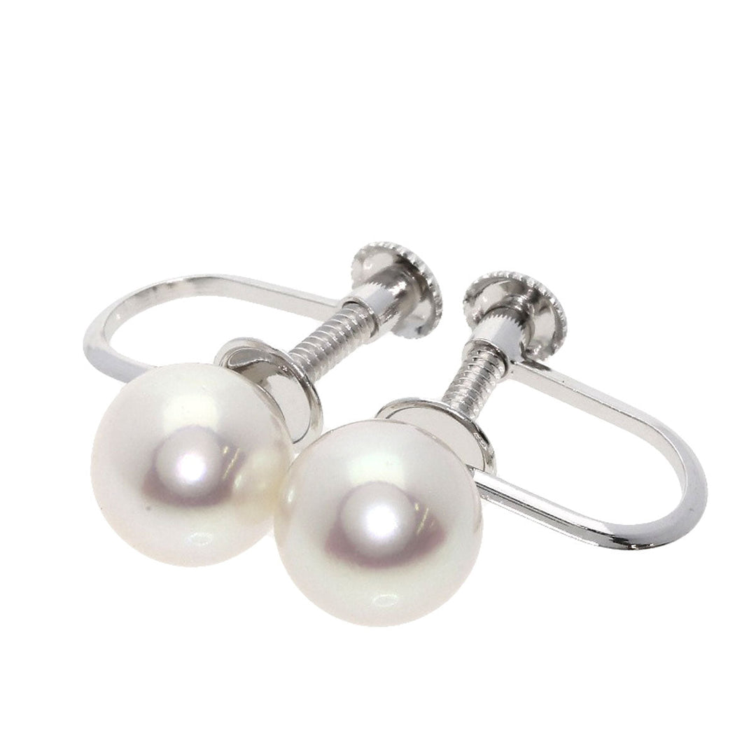 TASAKI Necklace SV Silver Akoya Pearl Pearl Earring Set Women Used Authentic