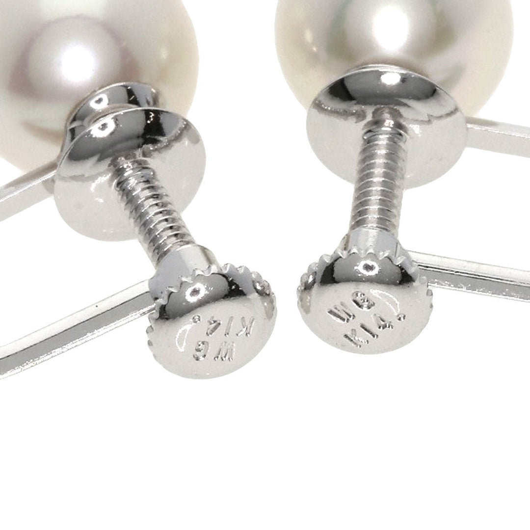 TASAKI Necklace SV Silver Akoya Pearl Pearl Earring Set Women Used Authentic