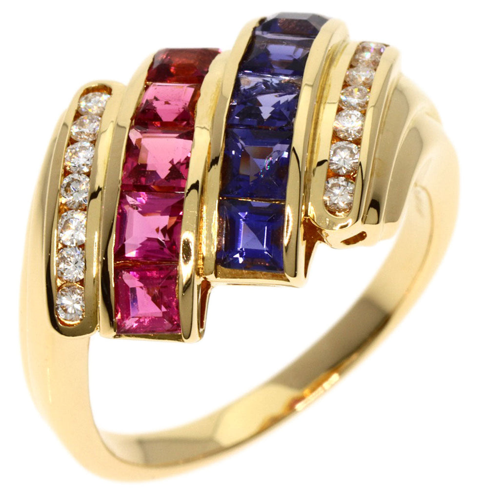 TASAKI Ring 18K Yellow Gold gold Pink　Tourmaline Tanzanite Diamond