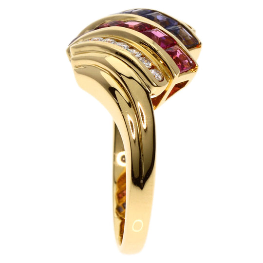 TASAKI Ring 18K Yellow Gold gold Pink　Tourmaline Tanzanite Diamond