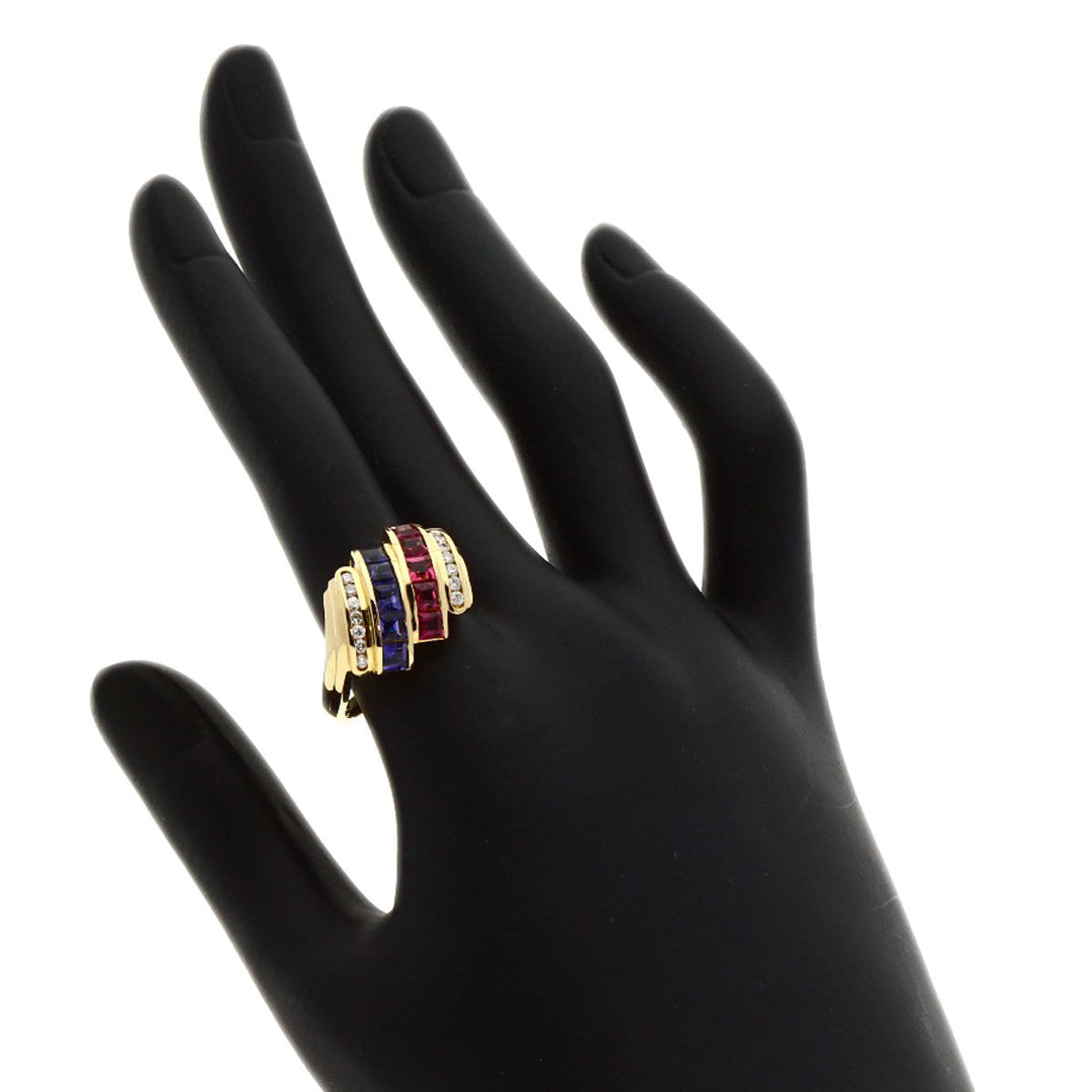 TASAKI Ring 18K Yellow Gold gold Pink　Tourmaline Tanzanite Diamond