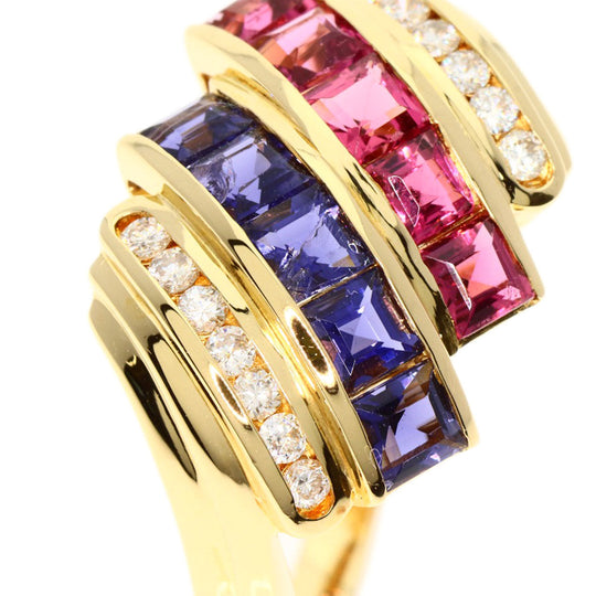 TASAKI Ring 18K Yellow Gold gold Pink　Tourmaline Tanzanite Diamond