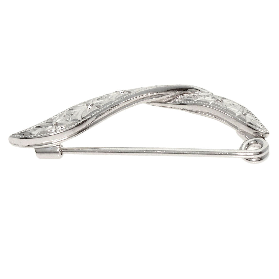 MIKIMOTO Brooch K18WG Silver Flower design