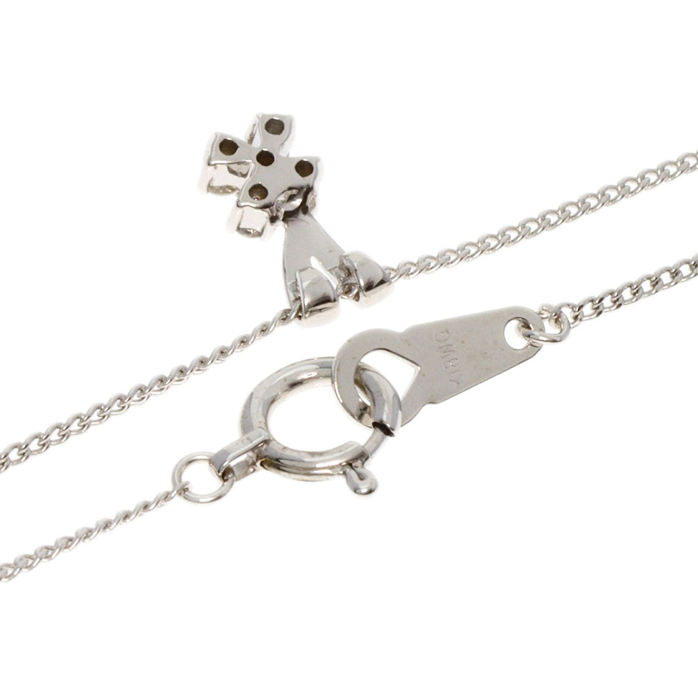 VANDOME Necklace K18WG Silver diamond Women Used Authentic