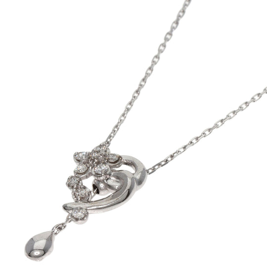 VANDOME Necklace K18WG Silver diamond Women Used Authentic