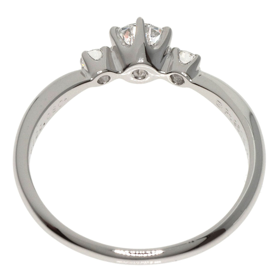 MIKIMOTO Ring PT950 Silver diamond Women Used Authentic