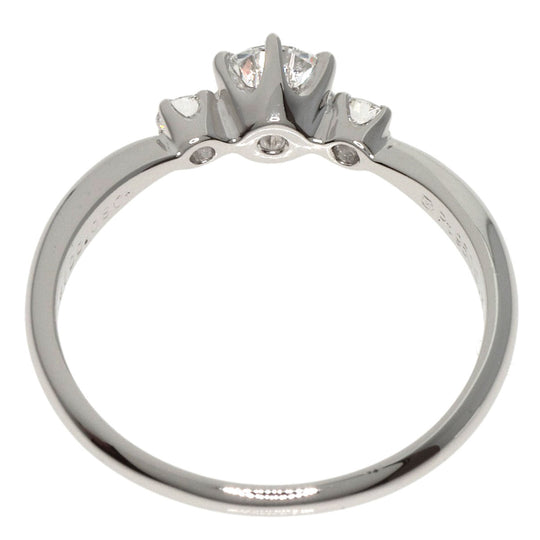 MIKIMOTO Ring PT950 Silver diamond Women Used Authentic