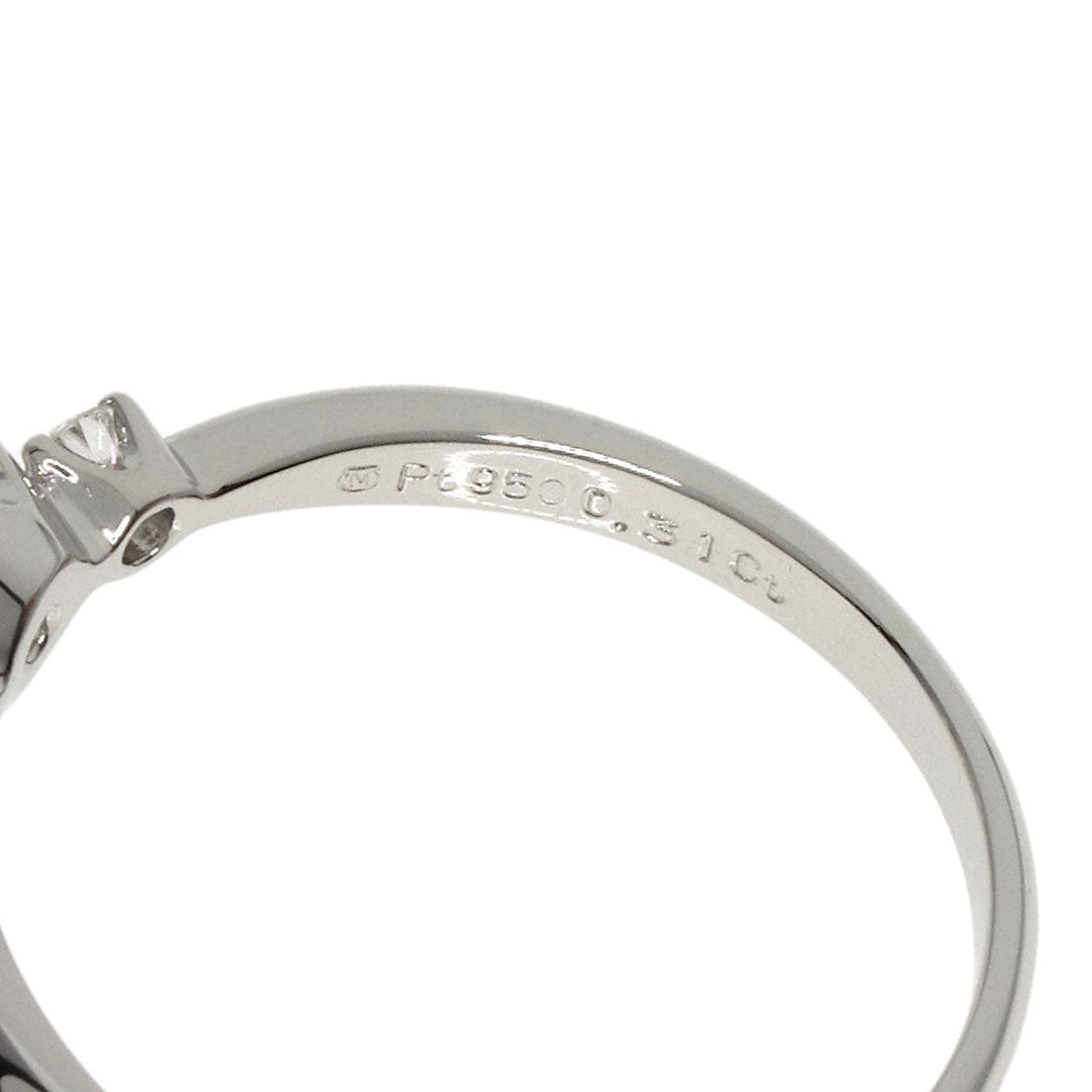 MIKIMOTO Ring PT950 Silver diamond Women Used Authentic