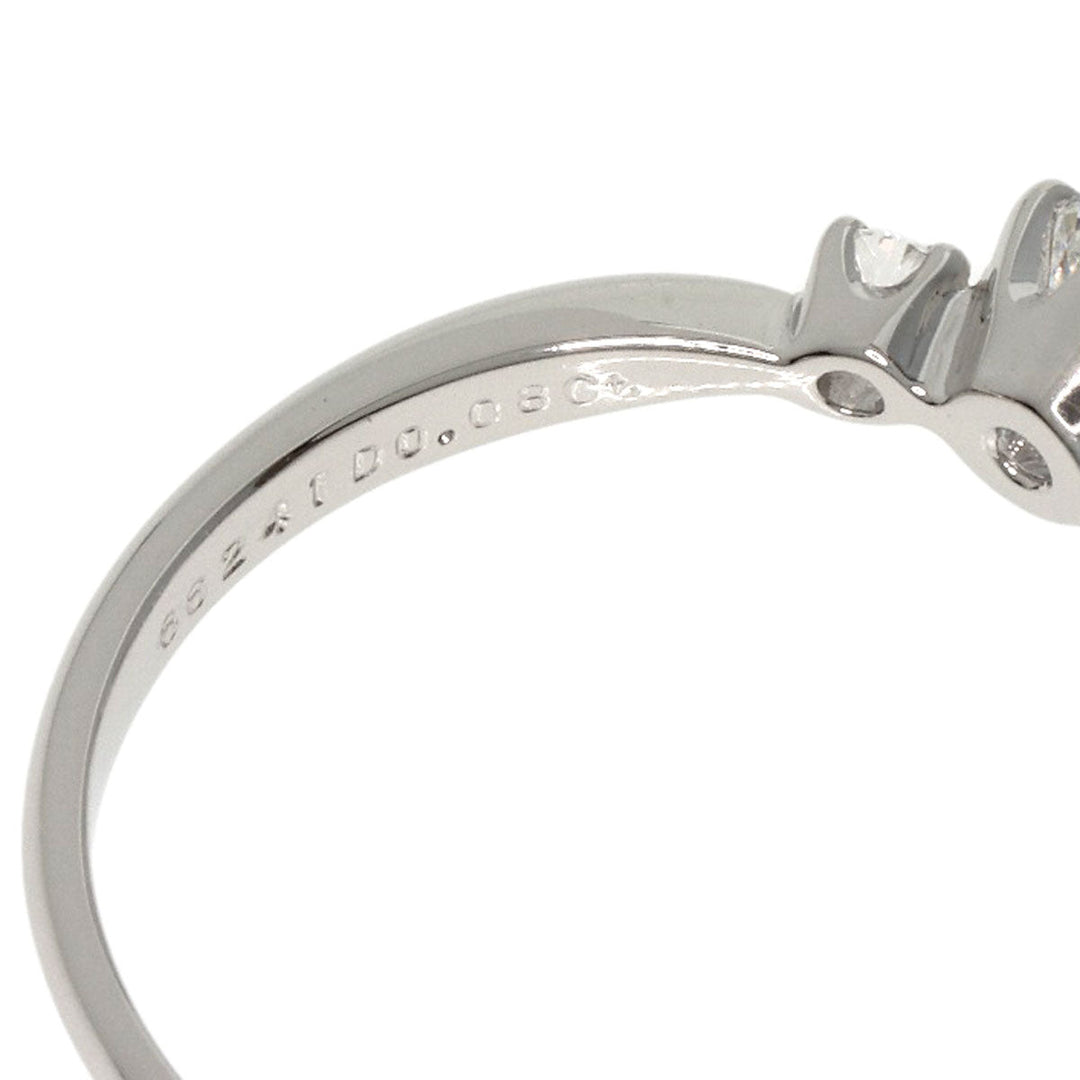 MIKIMOTO Ring PT950 Silver diamond Women Used Authentic