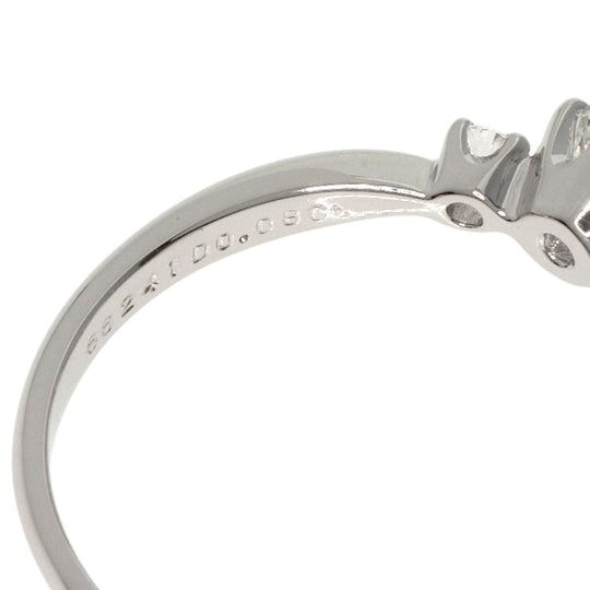 MIKIMOTO Ring PT950 Silver diamond Women Used Authentic