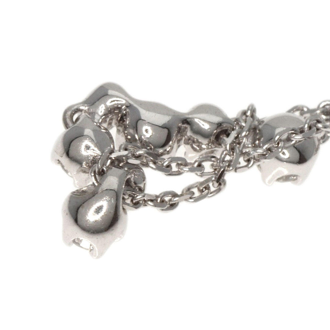 STAR JEWELRY Necklace K18WG Silver diamond Women Used Authentic