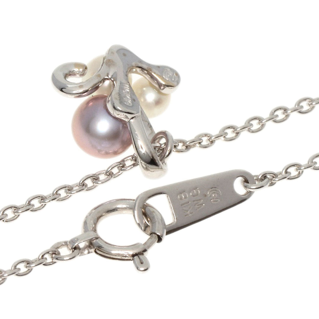TASAKI Necklace K18WG Silver Pearl