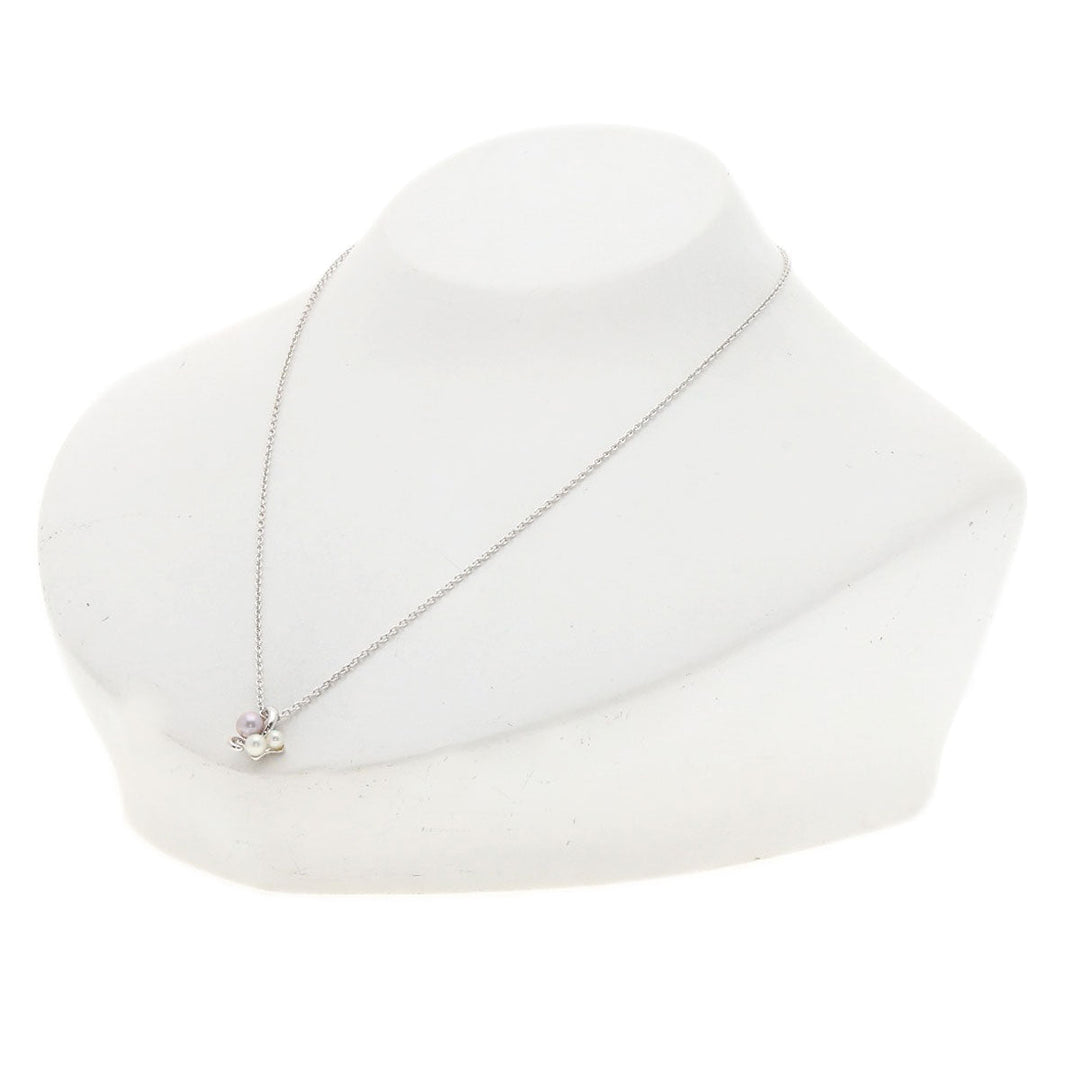 TASAKI Necklace K18WG Silver Pearl