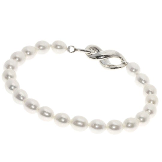 TIFFANY&Co. bracelet SV Silver Freshwater Pearl Infinity Pearl Women Used Authentic
