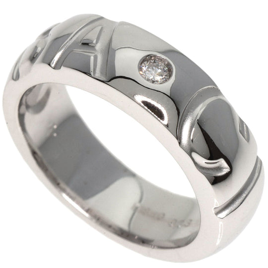 Ponte Vecchio Ring K18WG Silver diamond Women Used Authentic
