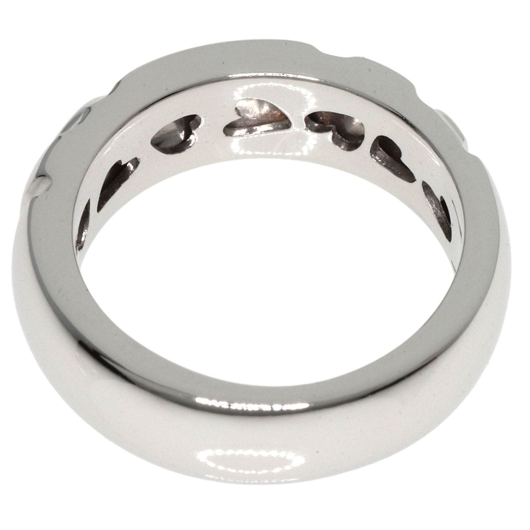 Ponte Vecchio Ring K18WG Silver diamond Women Used Authentic